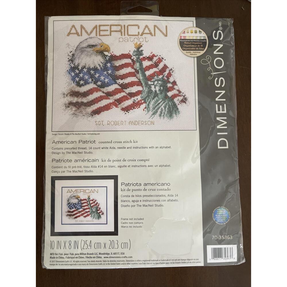 Dimensions Cross Stitch AMERICAN Eagle PATRIOT Flag Liberty 70-35363